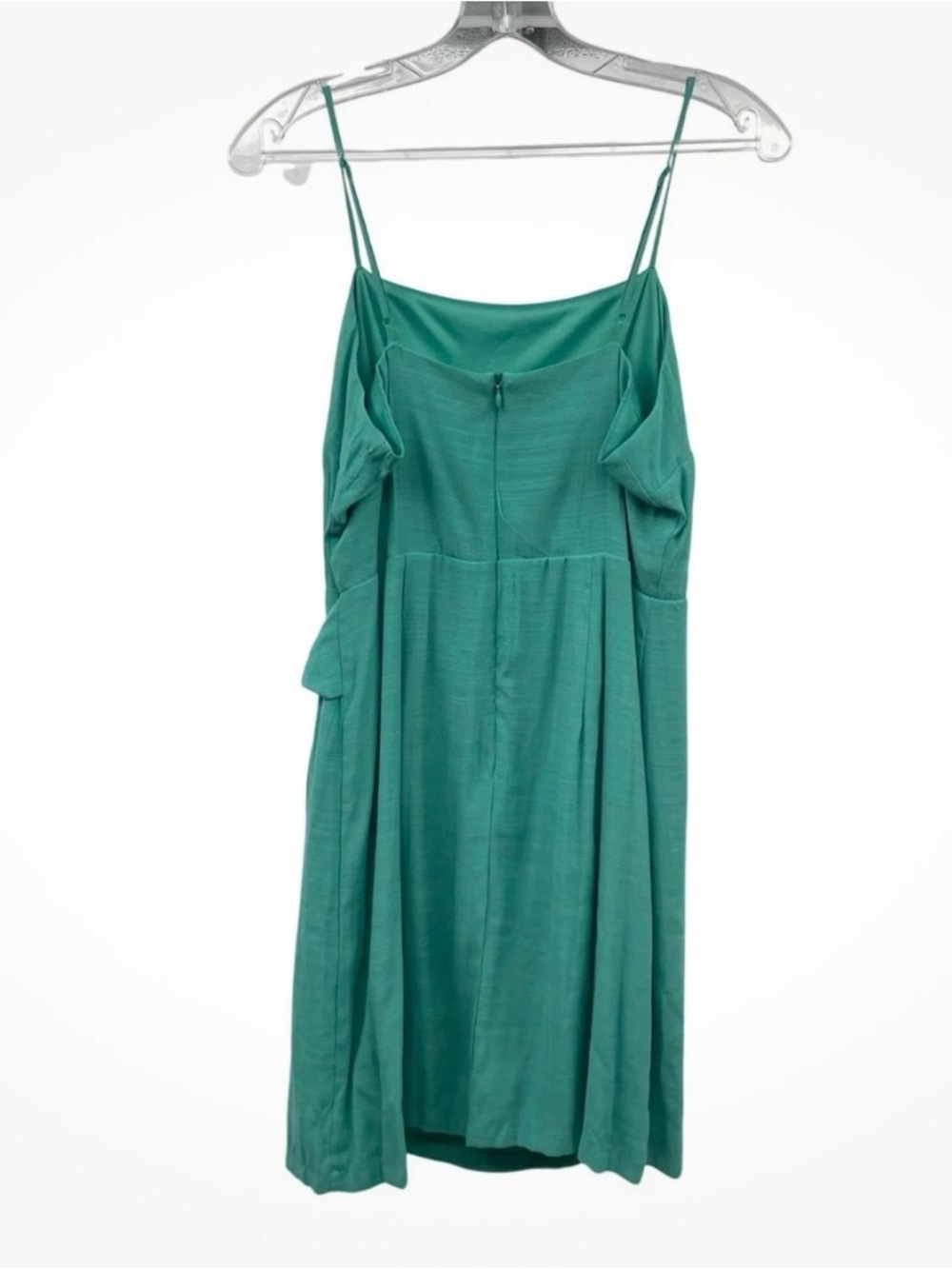 Nine West Teal/ turquoise Spaghetti-Strap Midi Dress with Side Knot - Picture 6 of 9